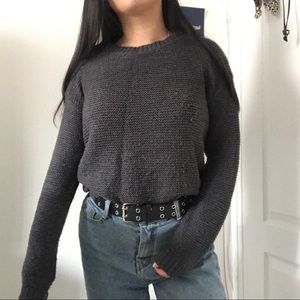 Dark Grey / Black Knitted Sweater
